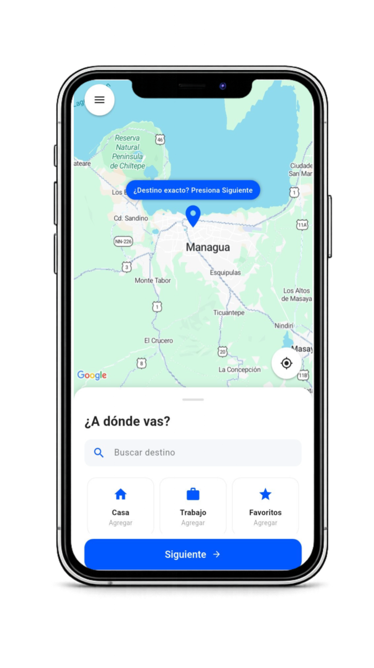 Interfaz de la app Breve! en un iPhone
